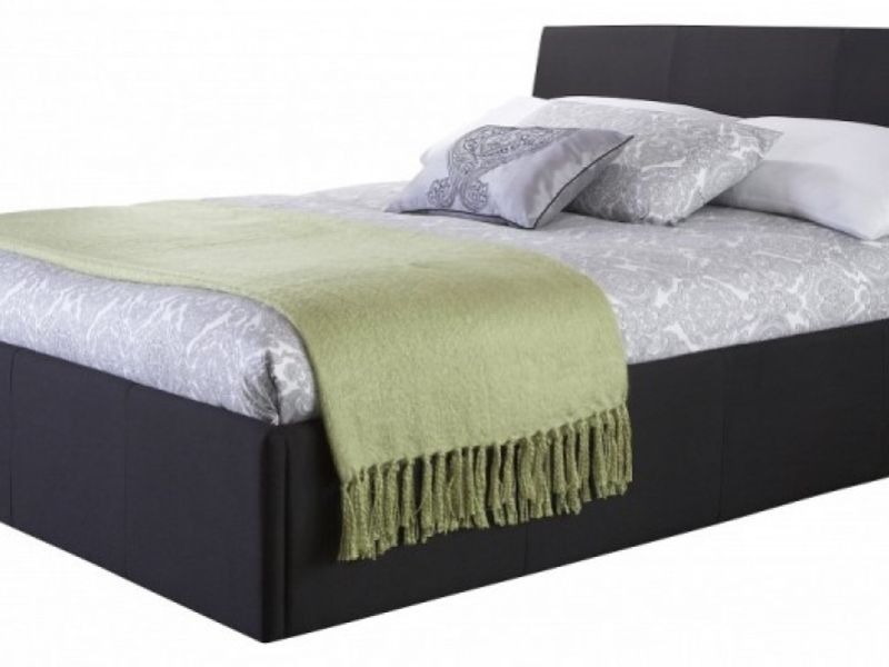 GFW Ascot 5ft Kingsize Black Fabric Ottoman Bed Frame
