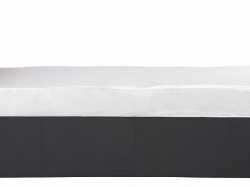 GFW Ascot 4ft6 Double Black Fabric Ottoman Bed Frame