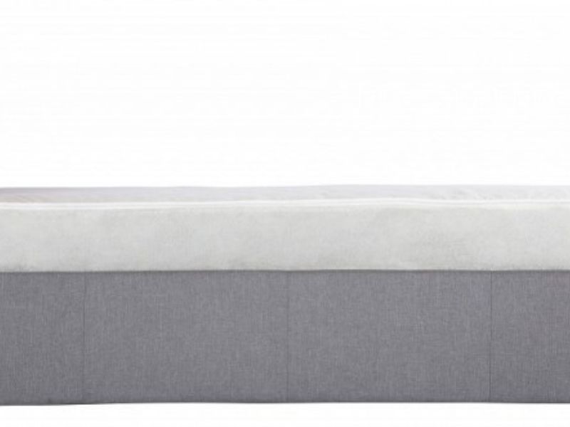 GFW Carolina 5ft Kingsize Silver Fabric Ottoman Bed Frame