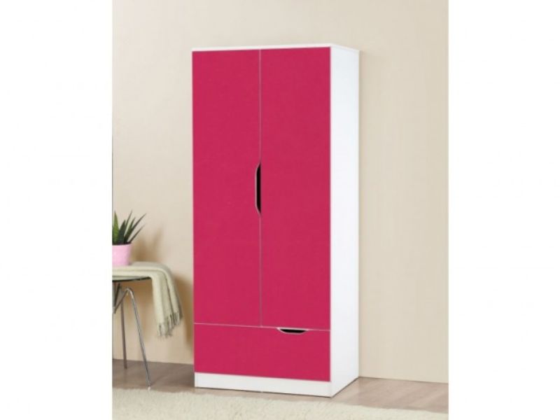 Birlea Paddington Wardrobe White and Pink