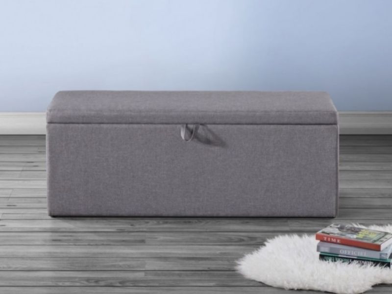 Birlea Sorrento Storage Ottoman in Grey Fabric