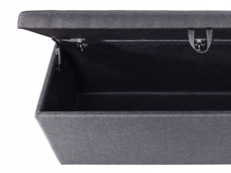 Birlea Sorrento Storage Ottoman in Grey Fabric