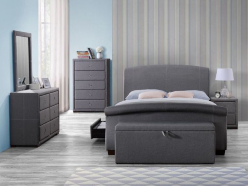 Birlea Barcelona 5ft Kingsize Grey Fabric Bed Frame
