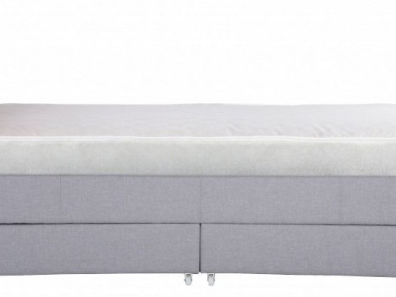 GFW Hannover 5ft Kingsize Grey Fabric Storage Bed