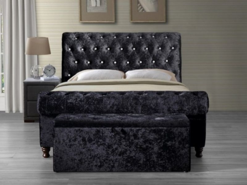 Birlea Bordeaux 5ft Kingsize Black Fabric Bed Frame