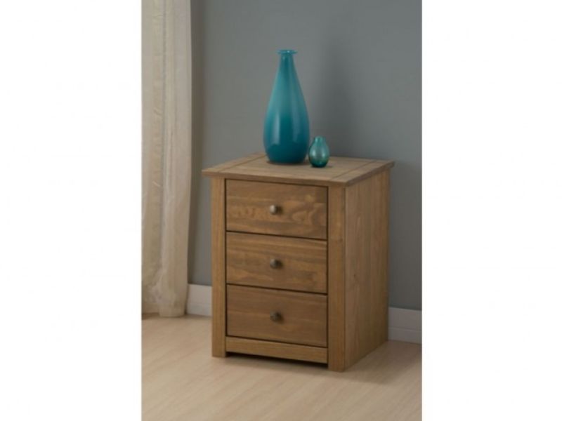 Birlea Santiago 3 Drawer Bedside Cabinet