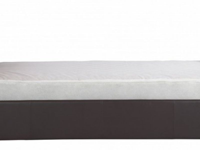 GFW Hannover 5ft Kingsize Brown Faux Leather Bed