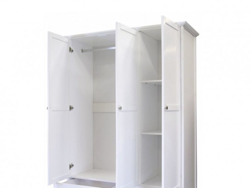 GFW Toulouse White 3 Door 2 Drawer Wardrobe