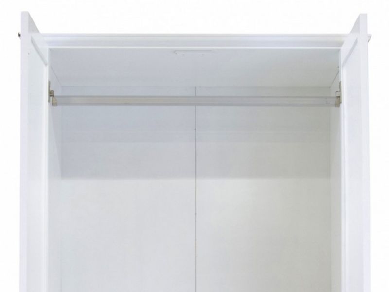 GFW Toulouse White 2 Door 1 Drawer Wardrobe