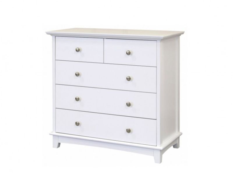 GFW Toulouse White 3 Plus 2 Drawer Chest