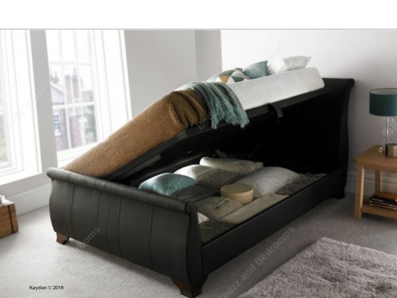 Kaydian Middleton 5ft Kingsize Brown Leather Ottoman Bed