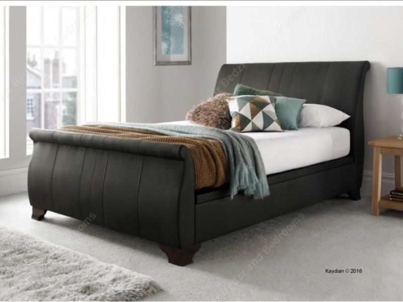 Kaydian Middleton 5ft Kingsize Brown Leather Ottoman Bed