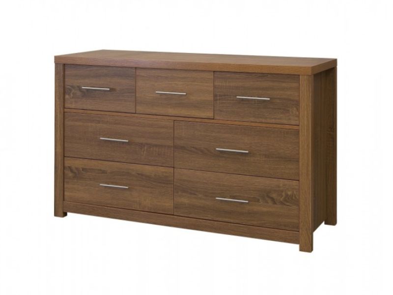 GFW Havana 4 Plus 3 Drawer Oak Finish Chest