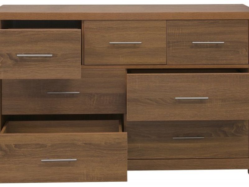 GFW Havana 4 Plus 3 Drawer Oak Finish Chest