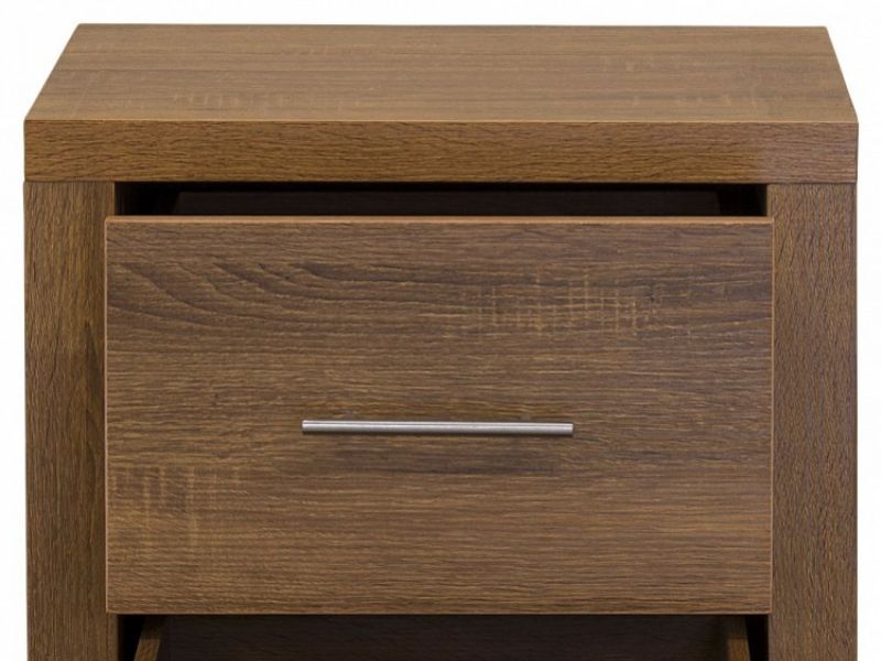 GFW Havana Oak Finish 2 Drawer Bedside