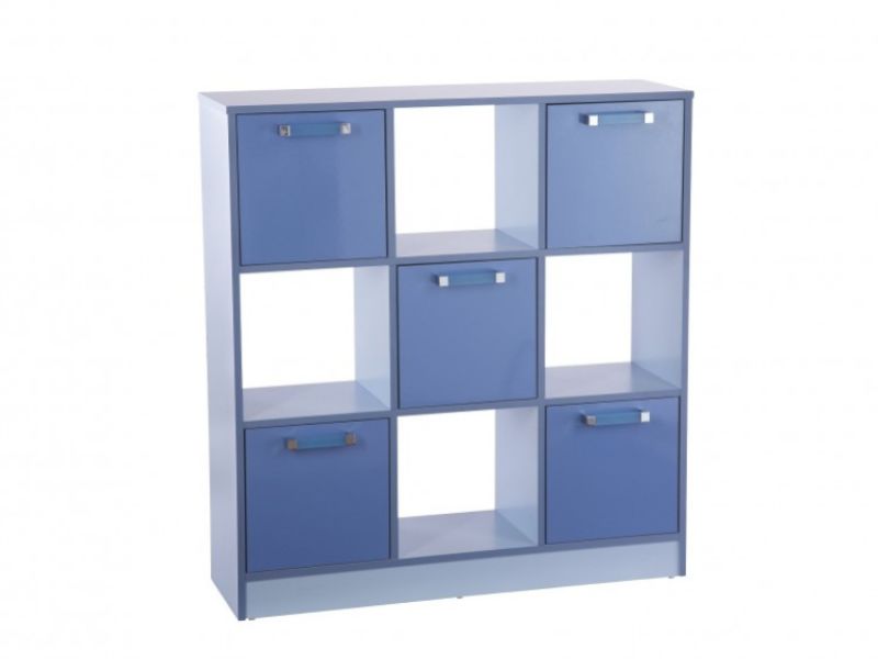 GFW Ottawa 2 Tones Gloss Blue 3x3 Cube Storage Unit