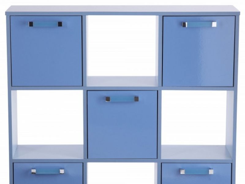 GFW Ottawa 2 Tones Gloss Blue 3x3 Cube Storage Unit