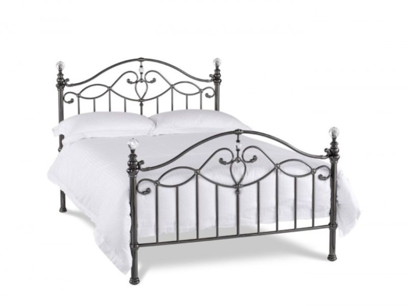 Bentley Elena 5ft Kingsize Black Nickel Metal Bed