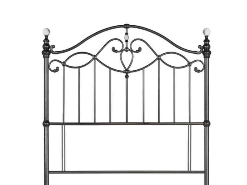 Bentley Elena 5ft Kingsize Black Nickel Metal Headboard