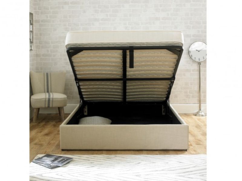 Emporia Stirling 5ft Kingsize Wheat Fabric Ottoman