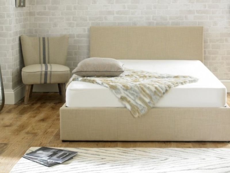 Emporia Stirling 5ft Kingsize Wheat Fabric Ottoman