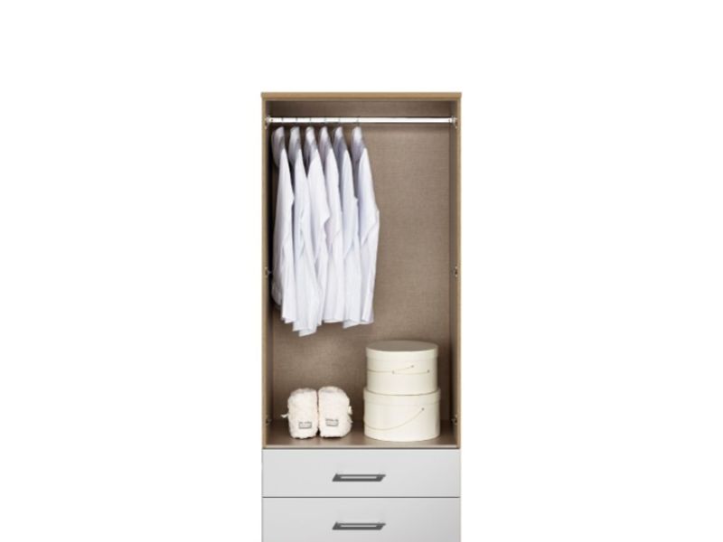 KT Halo Gloss White 2 Door Gents Wardrobe