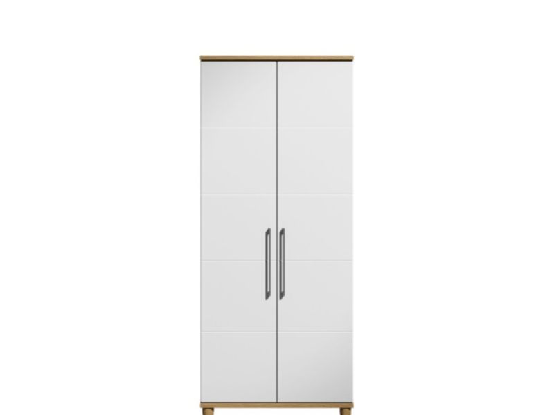 KT Halo Gloss White 2 Door Wardrobe