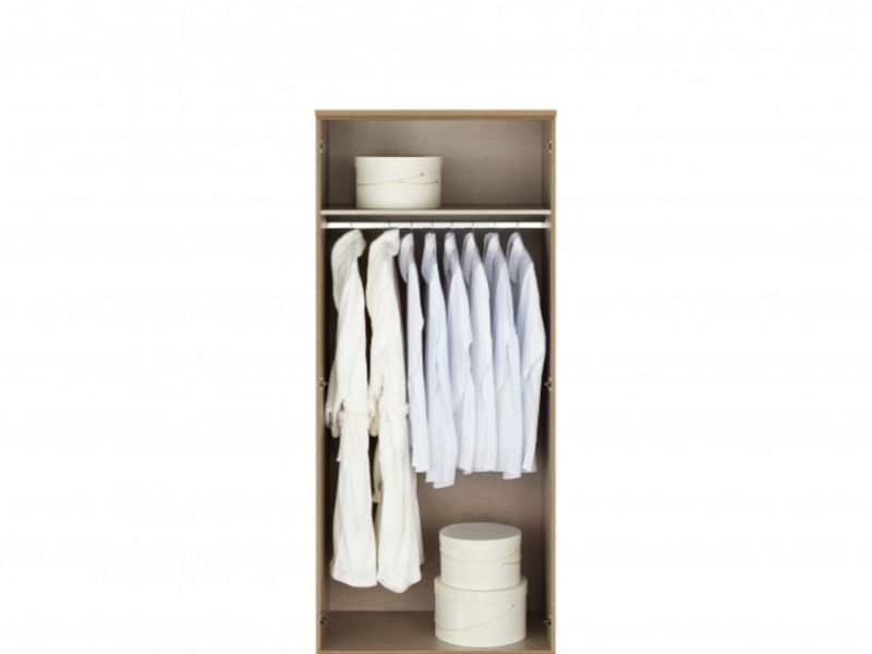 KT Halo Gloss White 2 Door Wardrobe