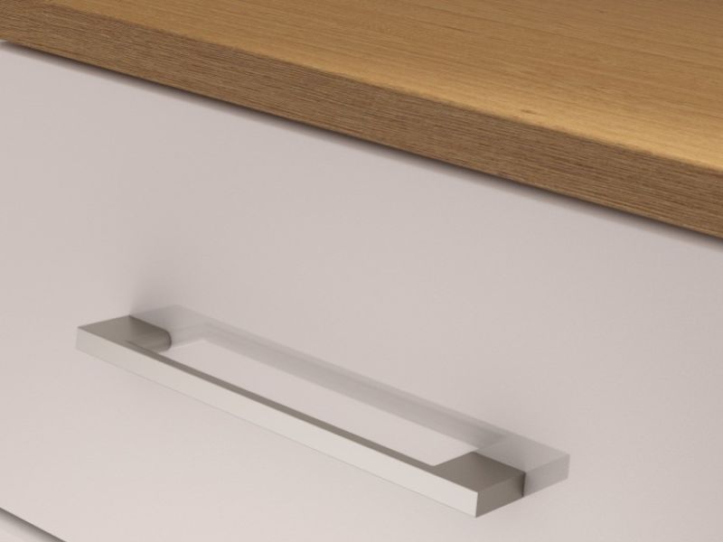 KT Halo Gloss White 3 Drawer Large Chest