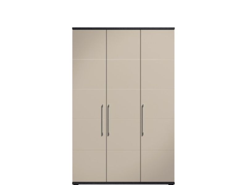 KT Halo Gloss Pale Grey 3 Door Wardrobe