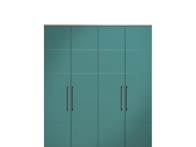 KT Halo Gloss Lagoon 4 Door Wardrobe