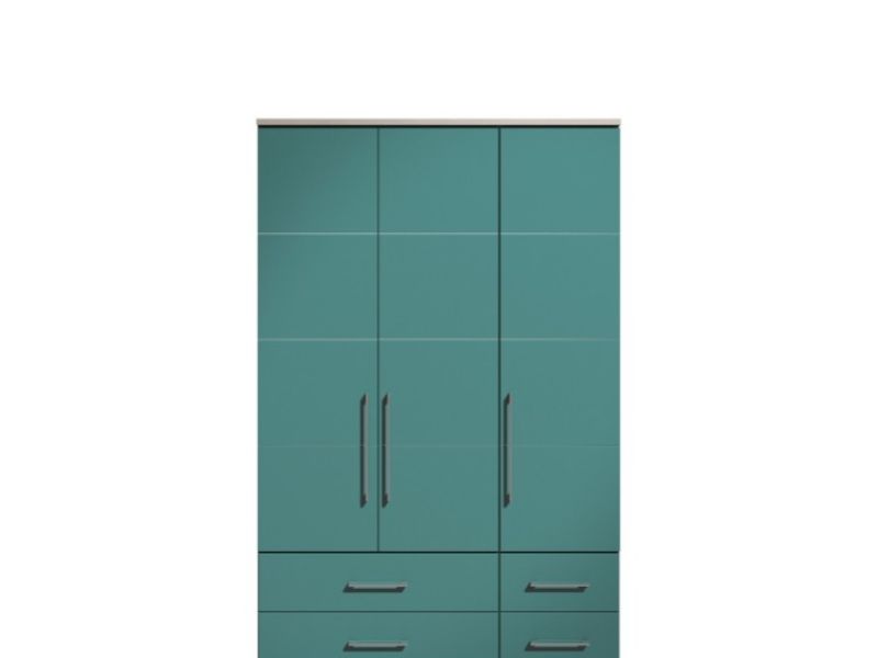 KT Halo Gloss Lagoon 3 Door Gents Wardrobe
