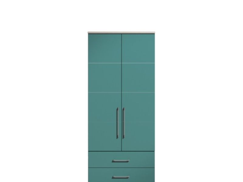 KT Halo Gloss Lagoon 2 Door Gents Wardrobe