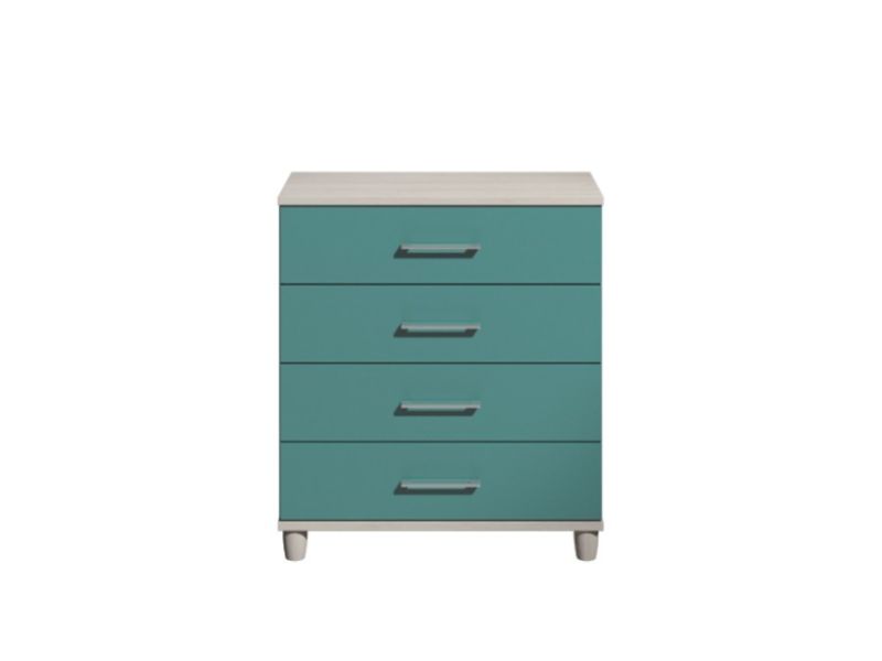 KT Halo Gloss Lagoon 4 Drawer Chest