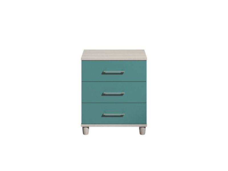 KT Halo Gloss Lagoon 3 Drawer Wide Chest