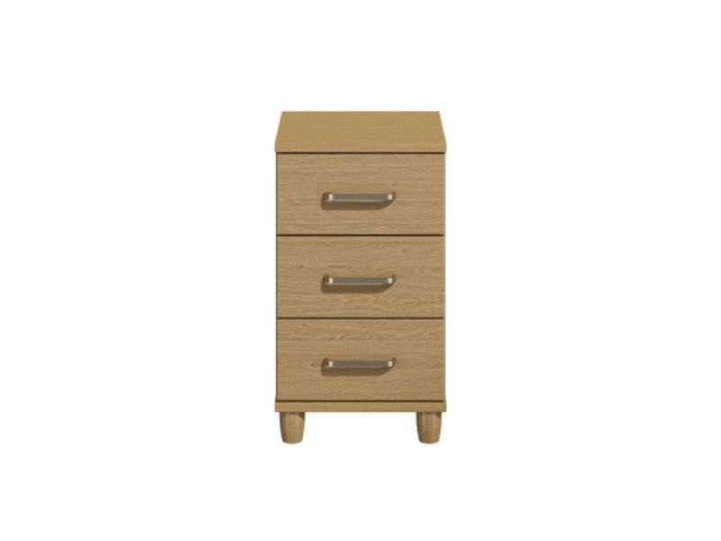 KT Deco Oak 3 Drawer Narrow Chest