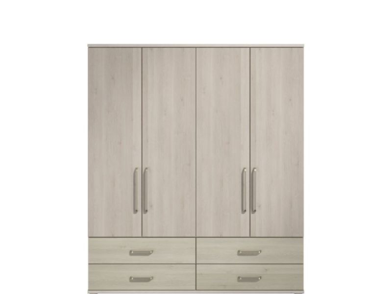 KT Deco Elm 4 Door Gents Wardrobe