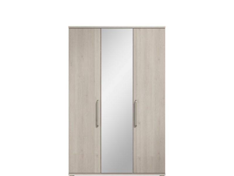 KT Deco Elm 3 Door Mirrored Wardrobe