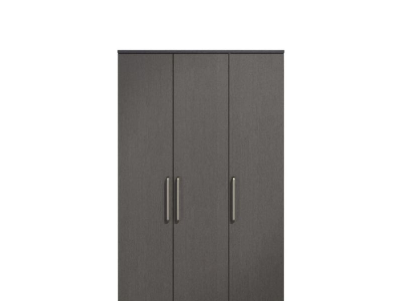 KT Deco Black And Graphite 3 Door Wardrobe