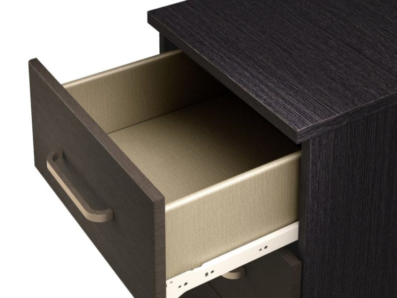 KT Deco Black And Graphite 5 Drawer Narrow Chest
