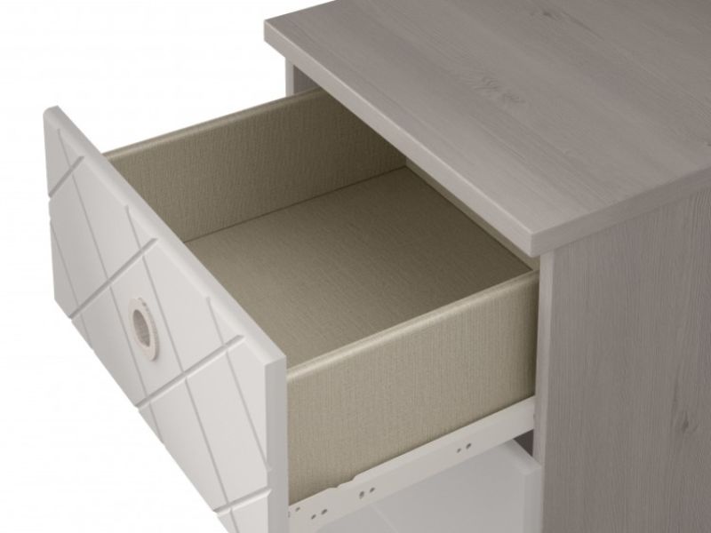 KT Geo White 4 Door Mirrored Gents Wardrobe