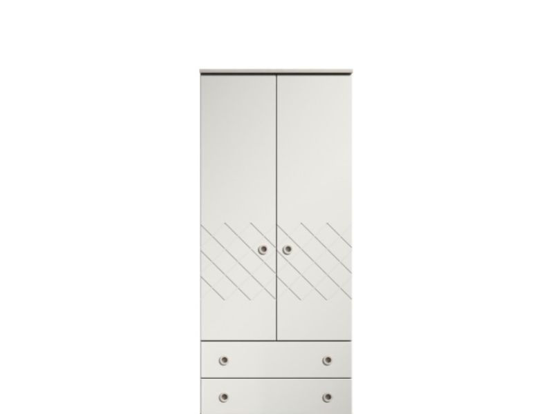 KT Geo White 2 Door Gents Wardrobe