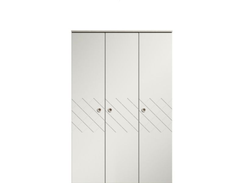 KT Geo White 3 Door Wardrobe