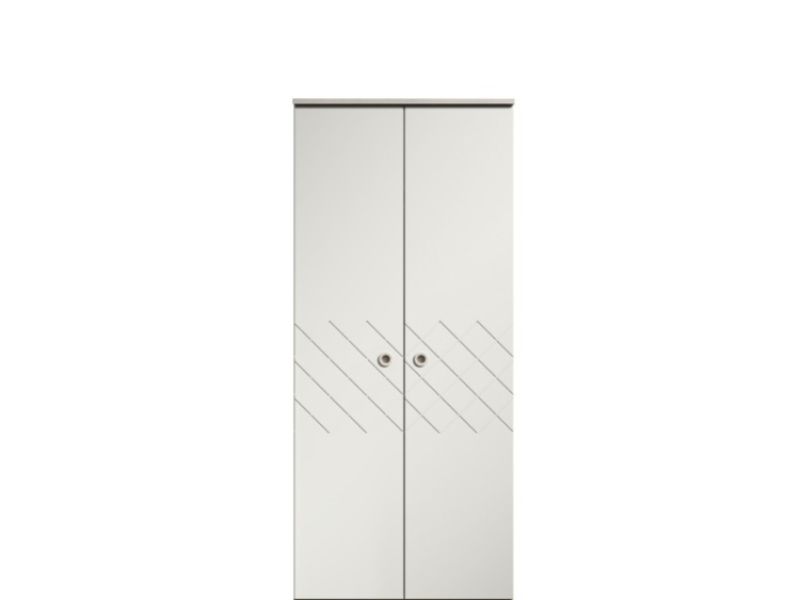 KT Geo White 2 Door Wardrobe