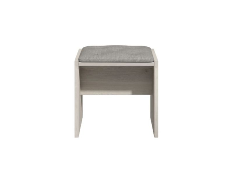 KT Geo White Dressing Table Stool