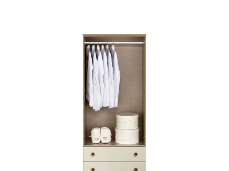 KT Geo Alabaster And Oak 2 Door Gents Wardrobe
