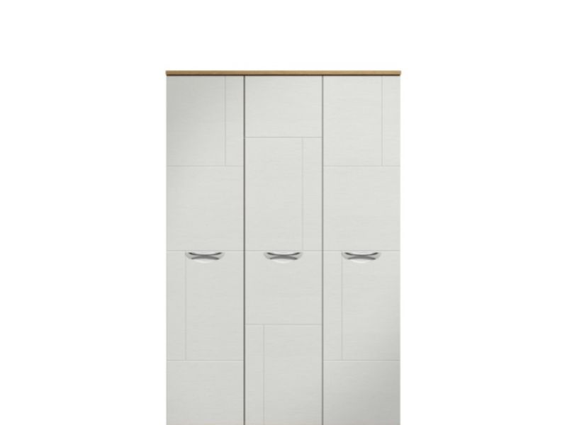 KT Moda White 3 Door Wardrobe