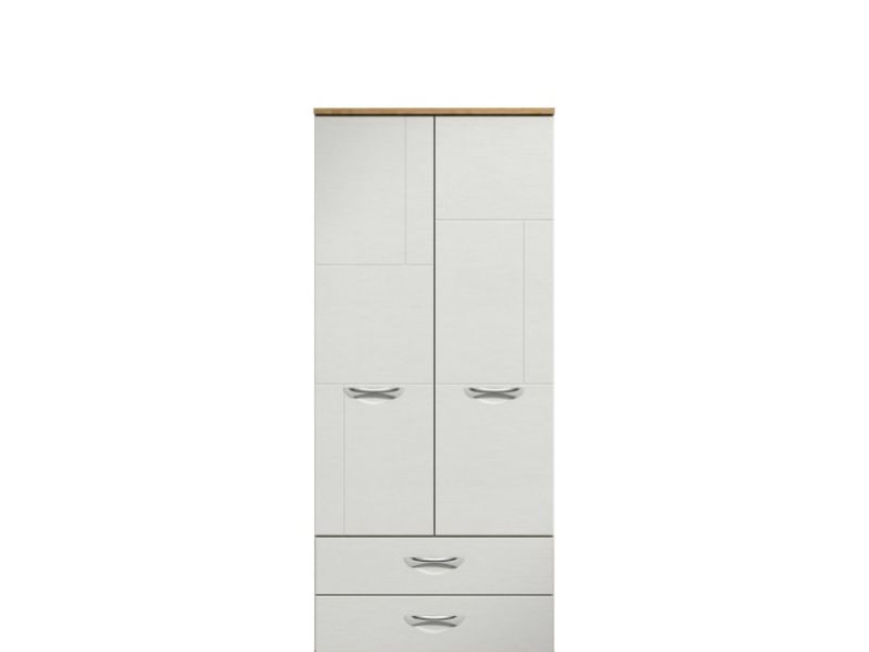KT Moda White 2 Door Gents Wardrobe