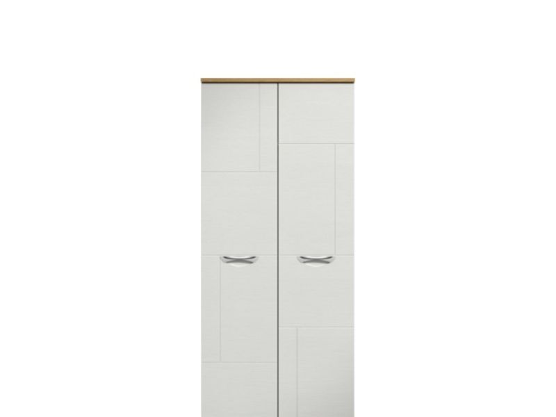KT Moda White 2 Door Wardrobe