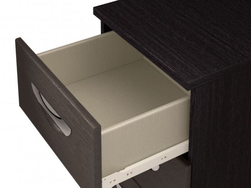KT Moda Graphite And Black 3 Door Wardrobe